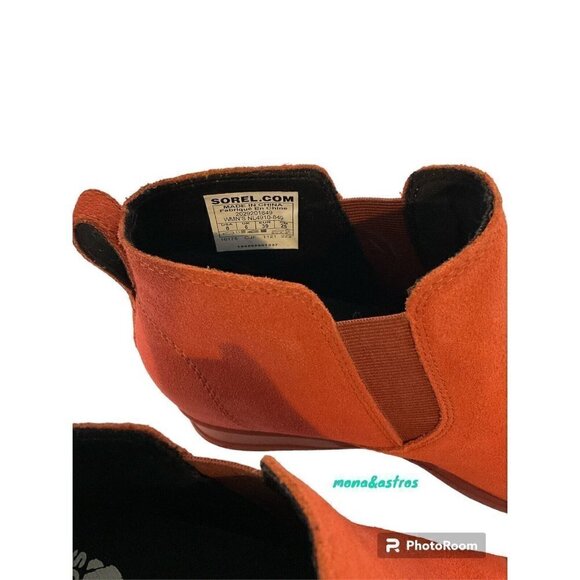 SOREL Women's Evie Pull On Waterproof‎ Wedge Boots NEW Wrap Red/Gum - Picture 4 of 4
